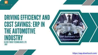 Driving Efficiency and Cost Savings ERP in the Automotive Industry