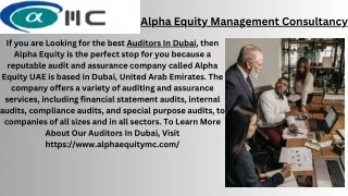 Auditors In Dubai | Alpha Equity Management Consultancy Dubai