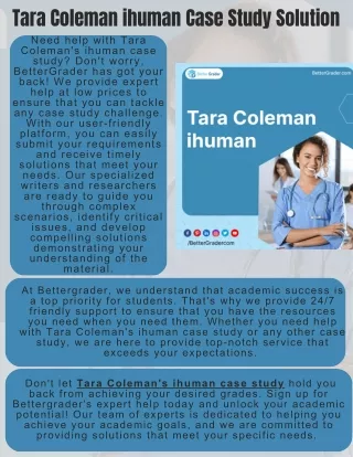 Tara Coleman ihuman Case Study Solution