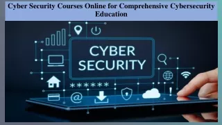 Best Cyber Security Courses Online in India