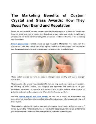 _Custom Crystal and Glass Awards