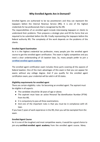 Why Enrolled Agents Are in Demand_