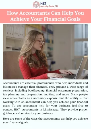 How Accountants Can Help You Achieve Your Financial Goals