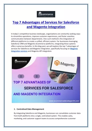 top 7 advantages of services for salesforce