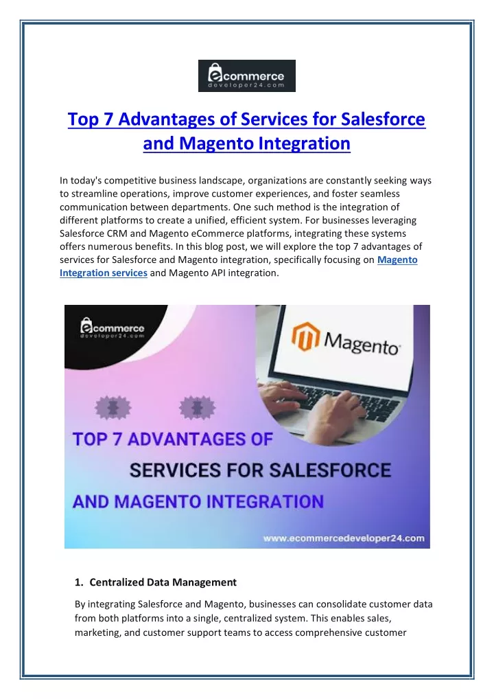 top 7 advantages of services for salesforce