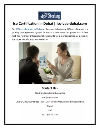 Iso Certification in Dubai  Iso-uae-dubai