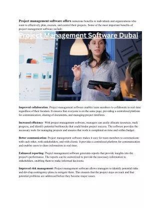 project management software offers numerous
