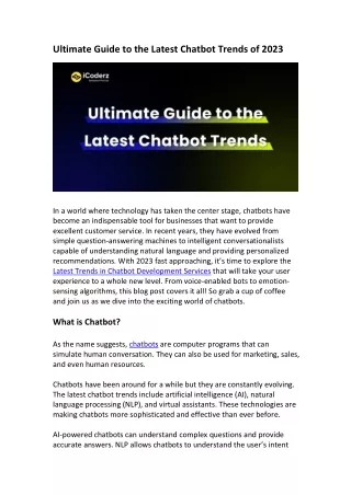 Ultimate Guide to the Latest Chatbot Trends of 2023