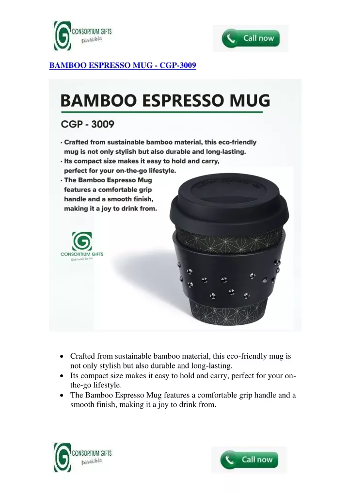 bamboo espresso mug cgp 3009