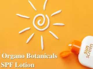 Organobotanicals Sunscreen Lotion Enriched with Natural Sunblocker