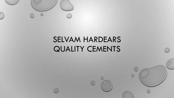 selvam hardears quality cements