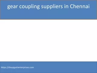 gear coupling suppliers in Chennai