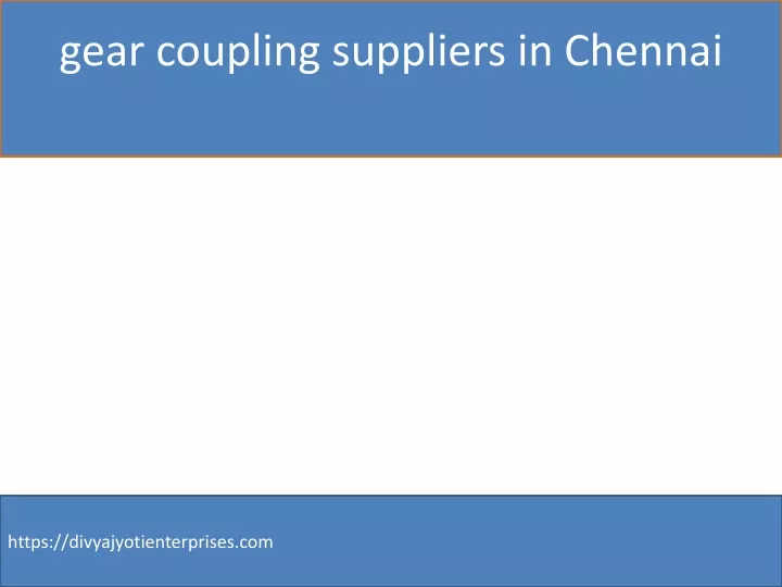 gear coupling suppliers in chennai