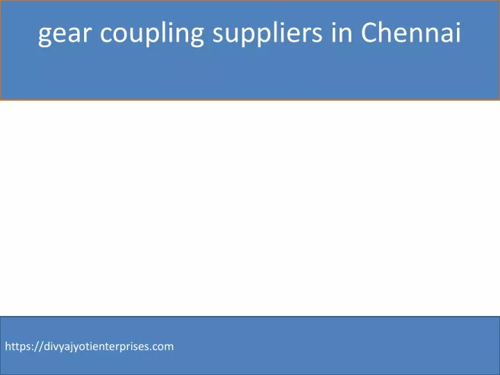 gear coupling suppliers in chennai