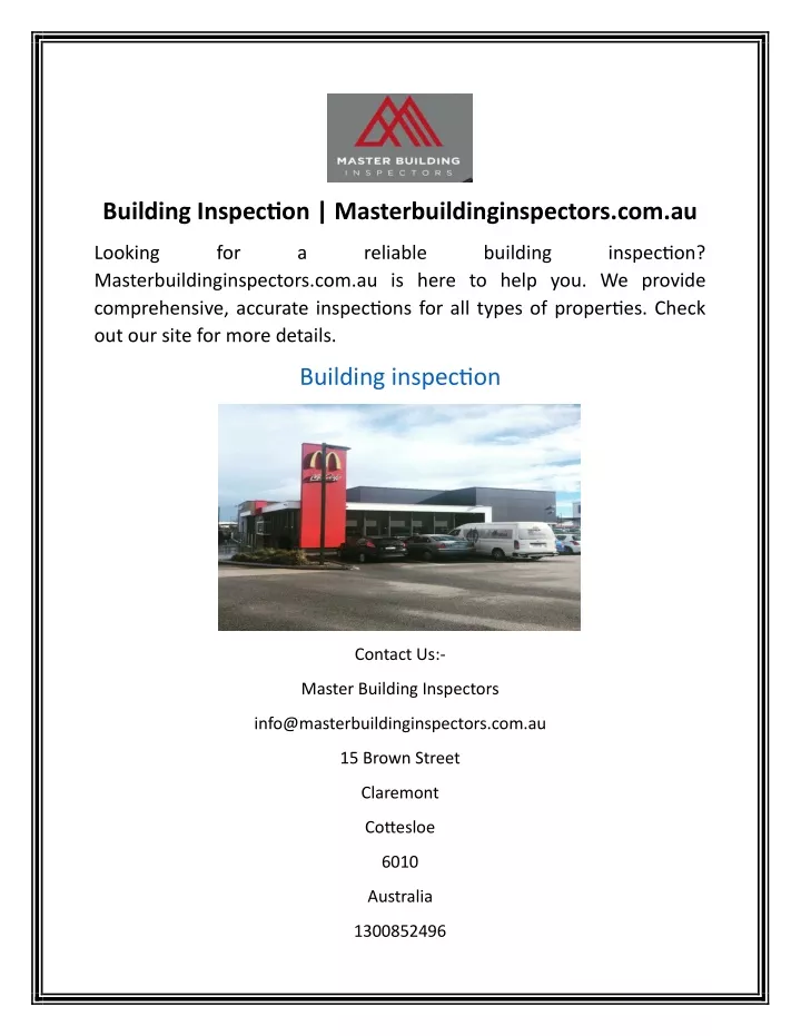 building inspection masterbuildinginspectors