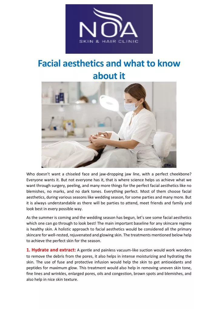 facial aesthetics and what to know about it