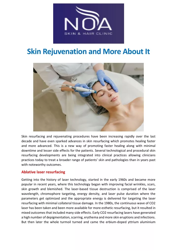 skin rejuvenation and more about it
