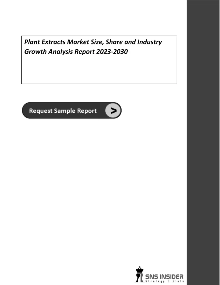 plant extracts market size share and industry