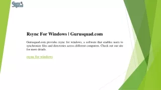 rsync for windows gurusquad com gurusquad