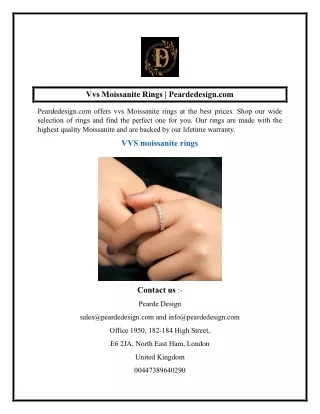 Vvs Moissanite Rings  Peardedesign.com