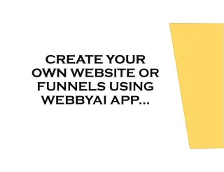 Build & host your own website – WebbyAi