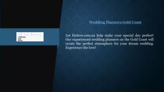 Wedding Planners Gold Coast  Itislove.com.au