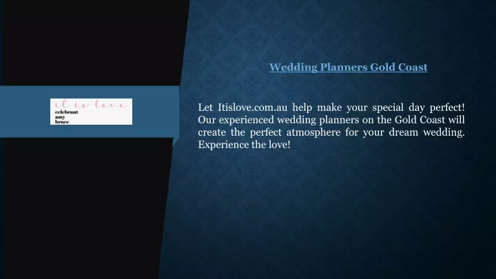 wedding planners gold coast