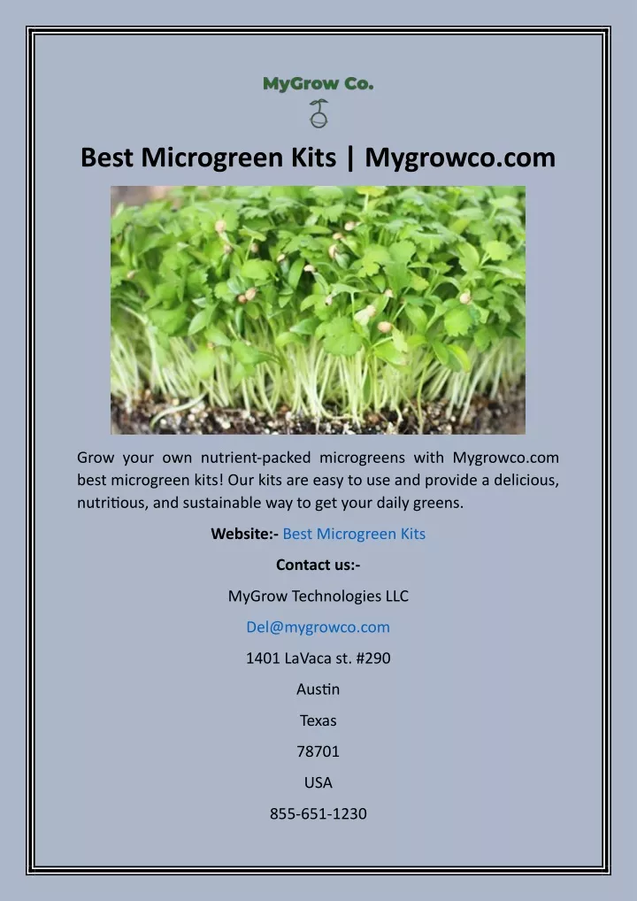 best microgreen kits mygrowco com