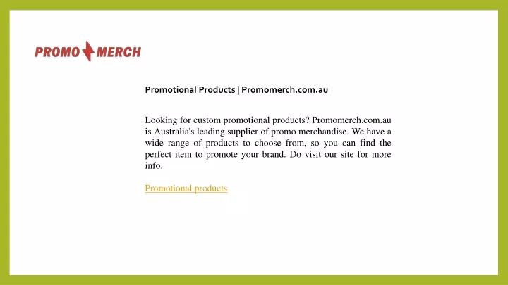 promotional products promomerch com au