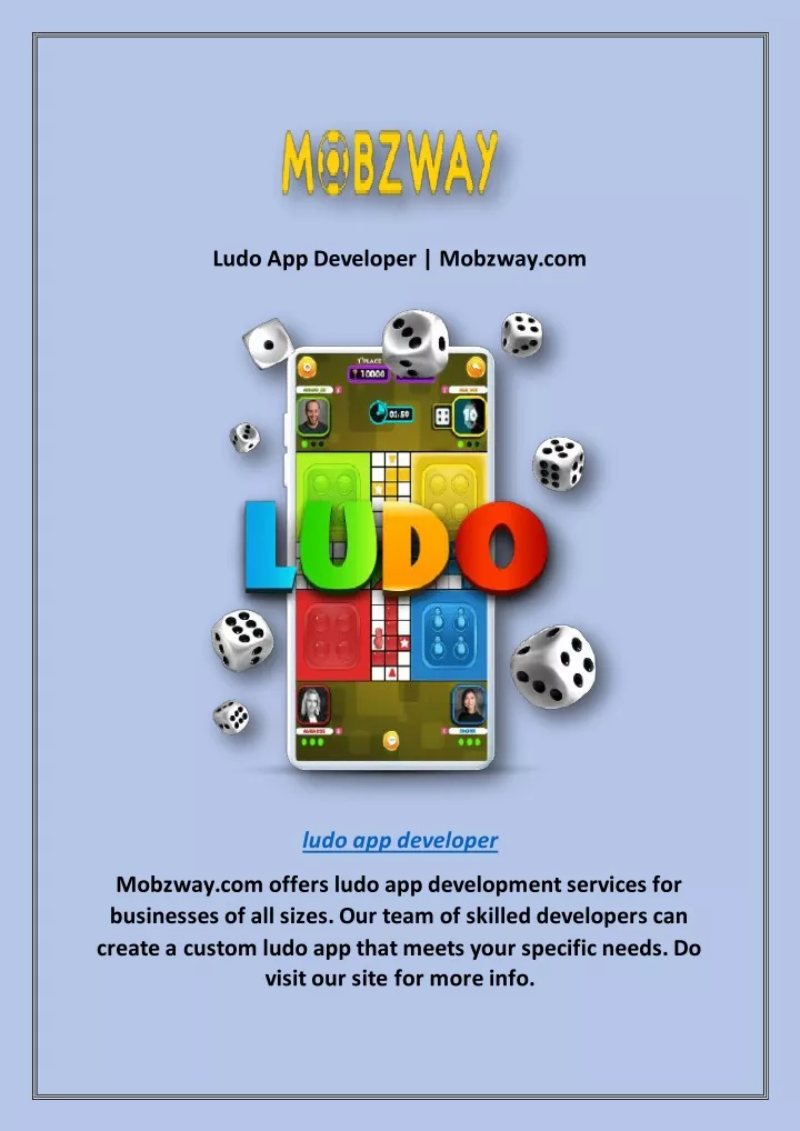 ludo app developer mobzway com