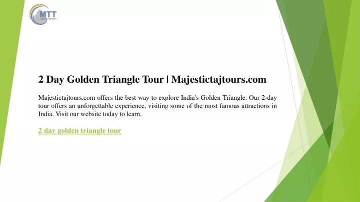 2 day golden triangle tour majestictajtours