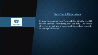 New York Dj Services  Justvibesny.com