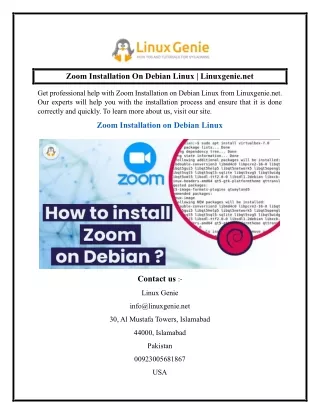 Zoom Installation On Debian Linux  Linuxgenie.net