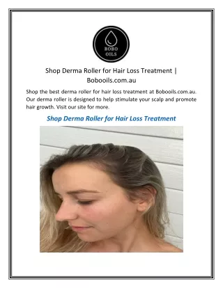 Shop Derma Roller for Hair Loss Treatment  Bobooils.com