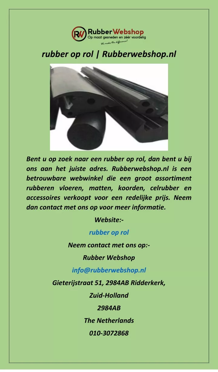 rubber op rol rubberwebshop nl