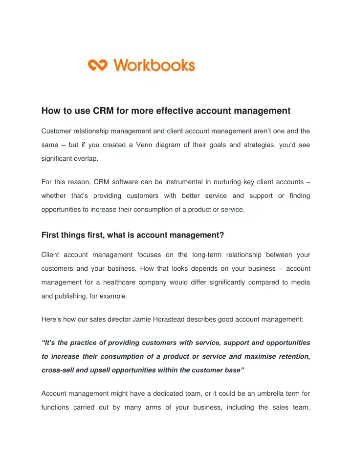 how to use crm for more effective account