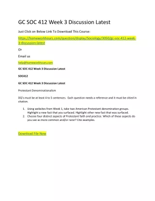gc soc 412 week 3 discussion latest