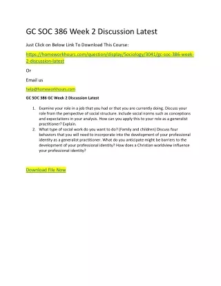 gc soc 386 week 2 discussion latest