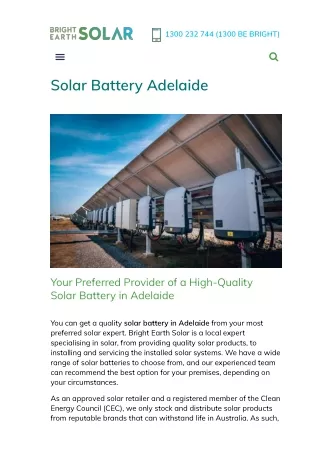 Solar Battery Adelaide