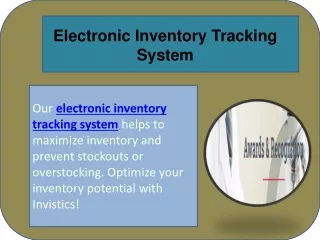 Electronic Inventory Tracking System