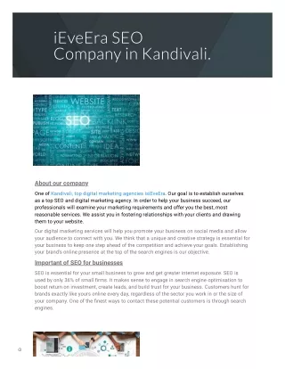 iEveEra SEO Company in Kandivali.