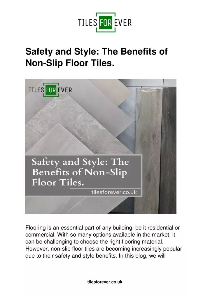 safety and style the benefits of non slip floor