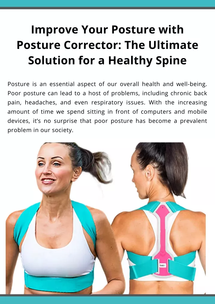 improve your posture with posture corrector