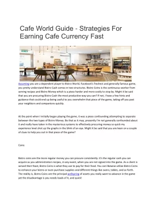 Cafe World Guide