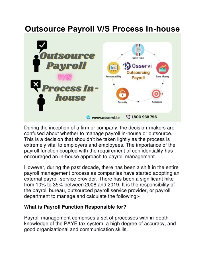 outsource payroll v s process in house