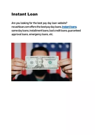 instant loan