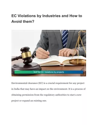 EC Violations by Industries and How to Avoid them_