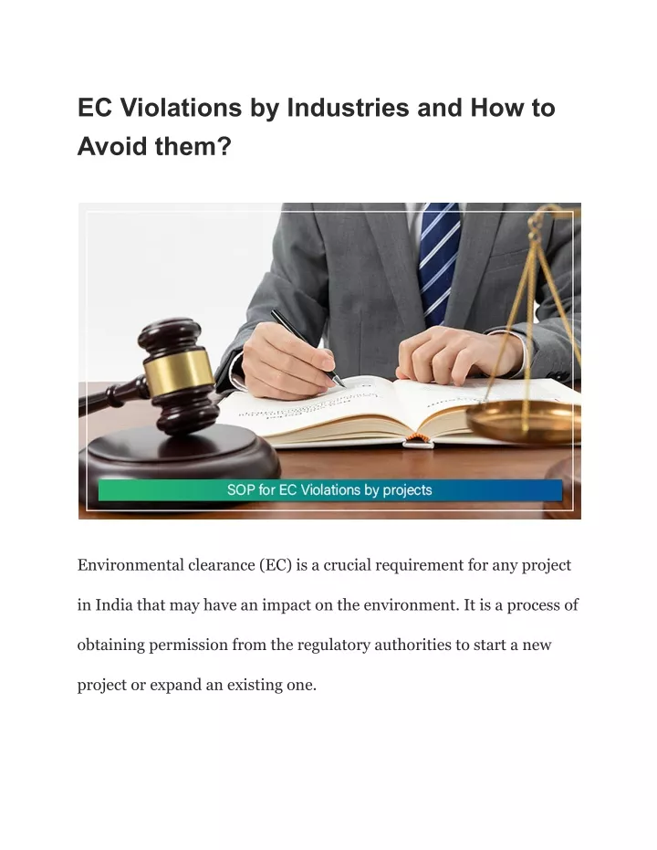 ec violations by industries and how to avoid them