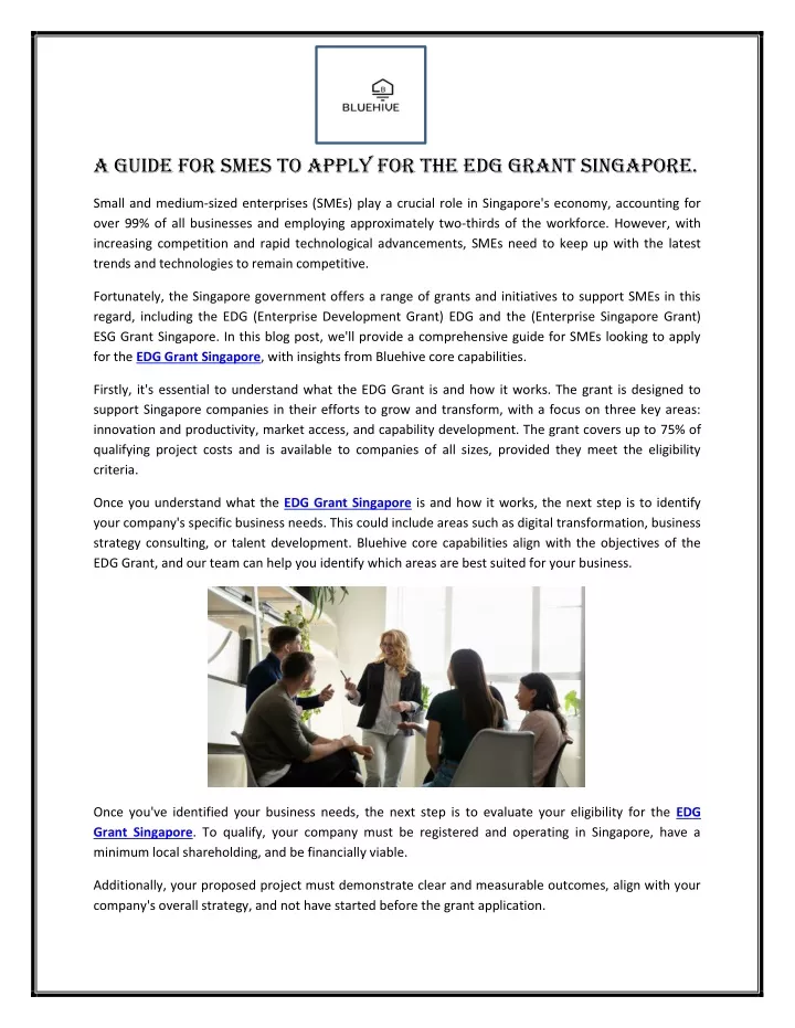 a guide for smes to apply for the edg grant