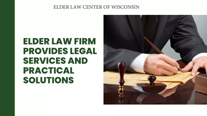 elder law firm provides legal services